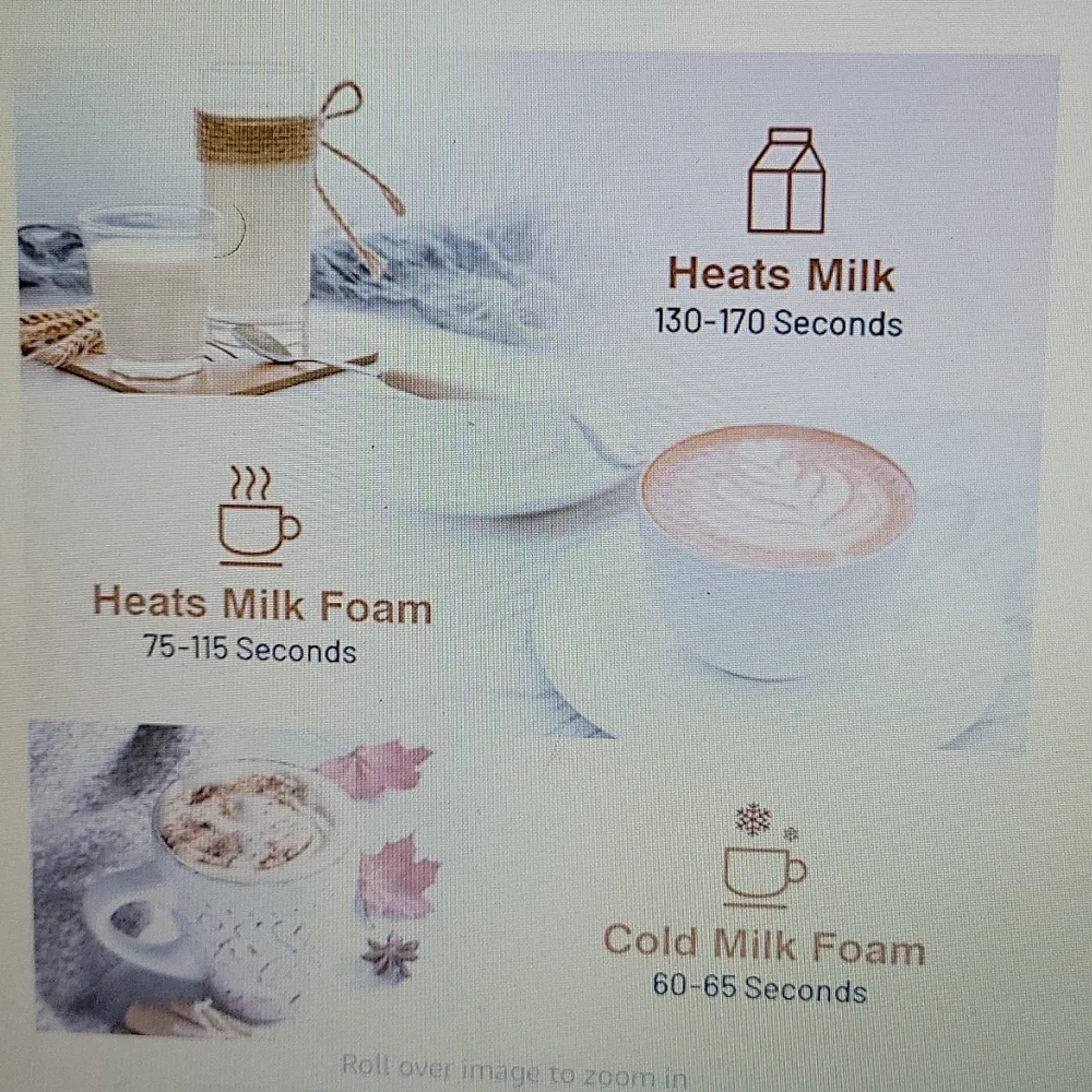 Secura Milk Frother electric steamer warmer stainless steel 8.4 oz foam NEW…